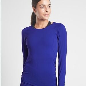 Athleta Women's Long Sleeve Tee - Royal Blue